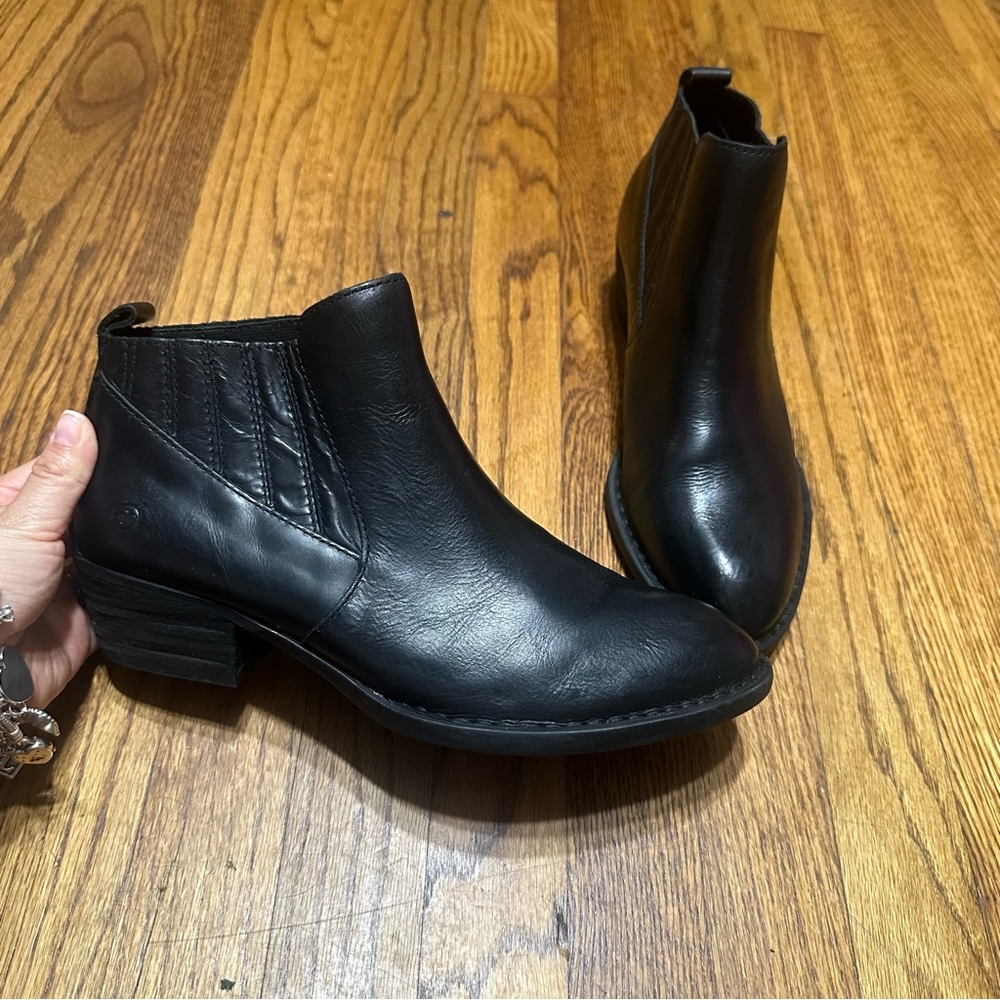 Born Sleek Black Leather Booties - Picture 8 of 8